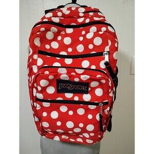 Jansport Red White Dot Polkadot Back To School Disney Vacation Multiple Pockets